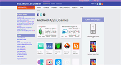 Desktop Screenshot of megamobilecontent.com